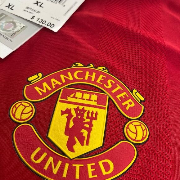 Adidas 2021/22 Manchester United Home Jersey Authentic Red Mens size XL H31090 - Picture 7 of 12